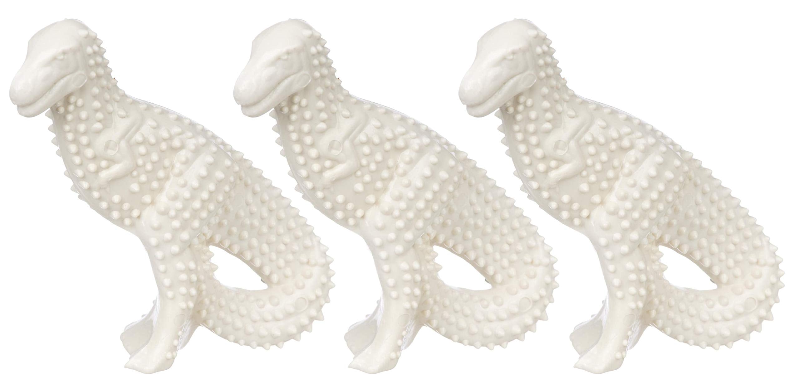 Nylabone Power Chew Dental Dino closeup showing dental nubs and bristles for cleaning