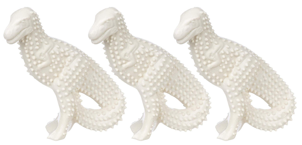 Nylabone Power Chew Dental Dino closeup showing dental nubs and bristles for cleaning