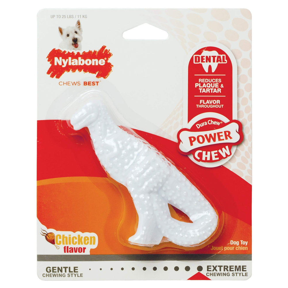 Nylabone Power Chew Dental Dino textures closeup with raised bristles