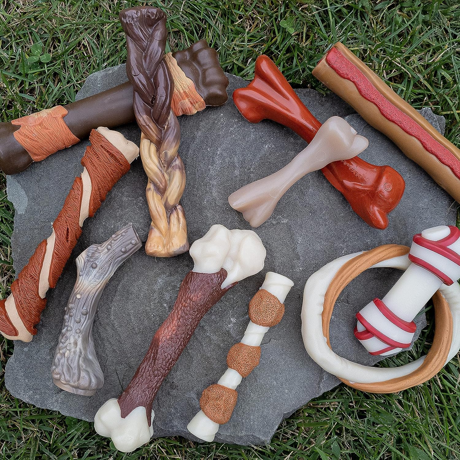 Nylabone Power Chew Braided Bully Stick Alternative durable nylon texture close view
