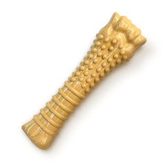 Nylabone Power Chew textured knuckle bone close-up shows teeth-cleaning bristles.