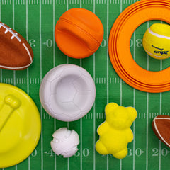 Nylabone Power Play Gripz Soccer Ball for indoor and outdoor use.
