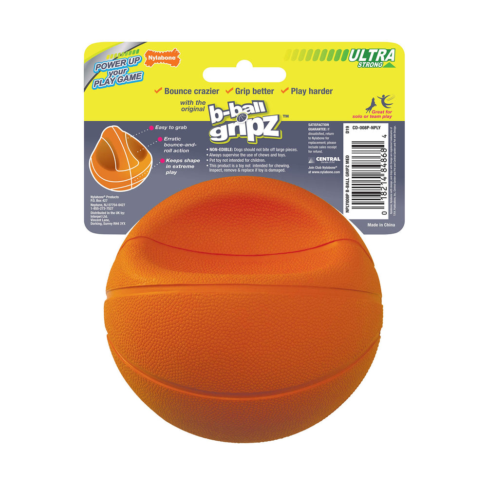 Nylabone Power Play Gripz, tamaño 4-5 pulgadas, cómodo para perros medianos.