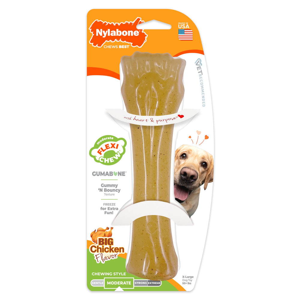 Senior-friendly chew design emphasizing comfortable chewing sessions