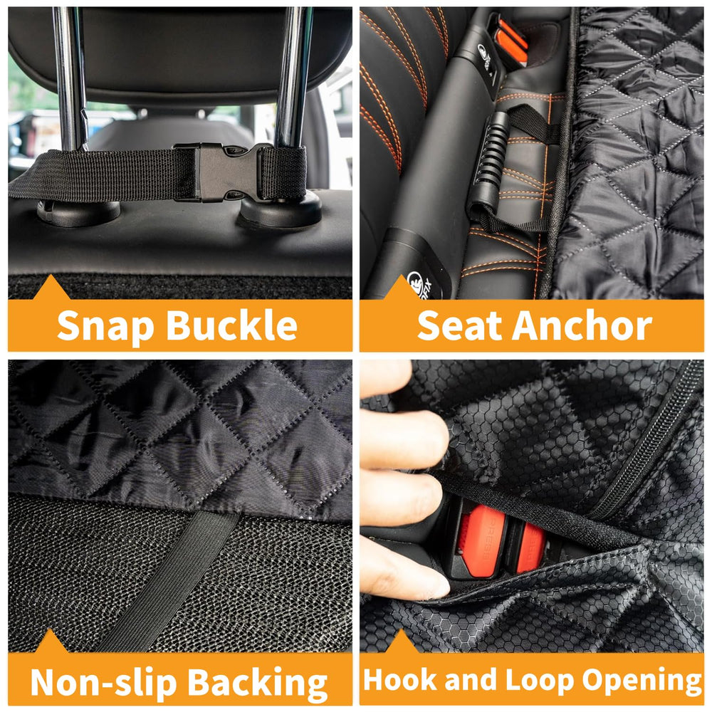 NYLSYT back seat protector fits universal 52x48 inches for many vehicles.