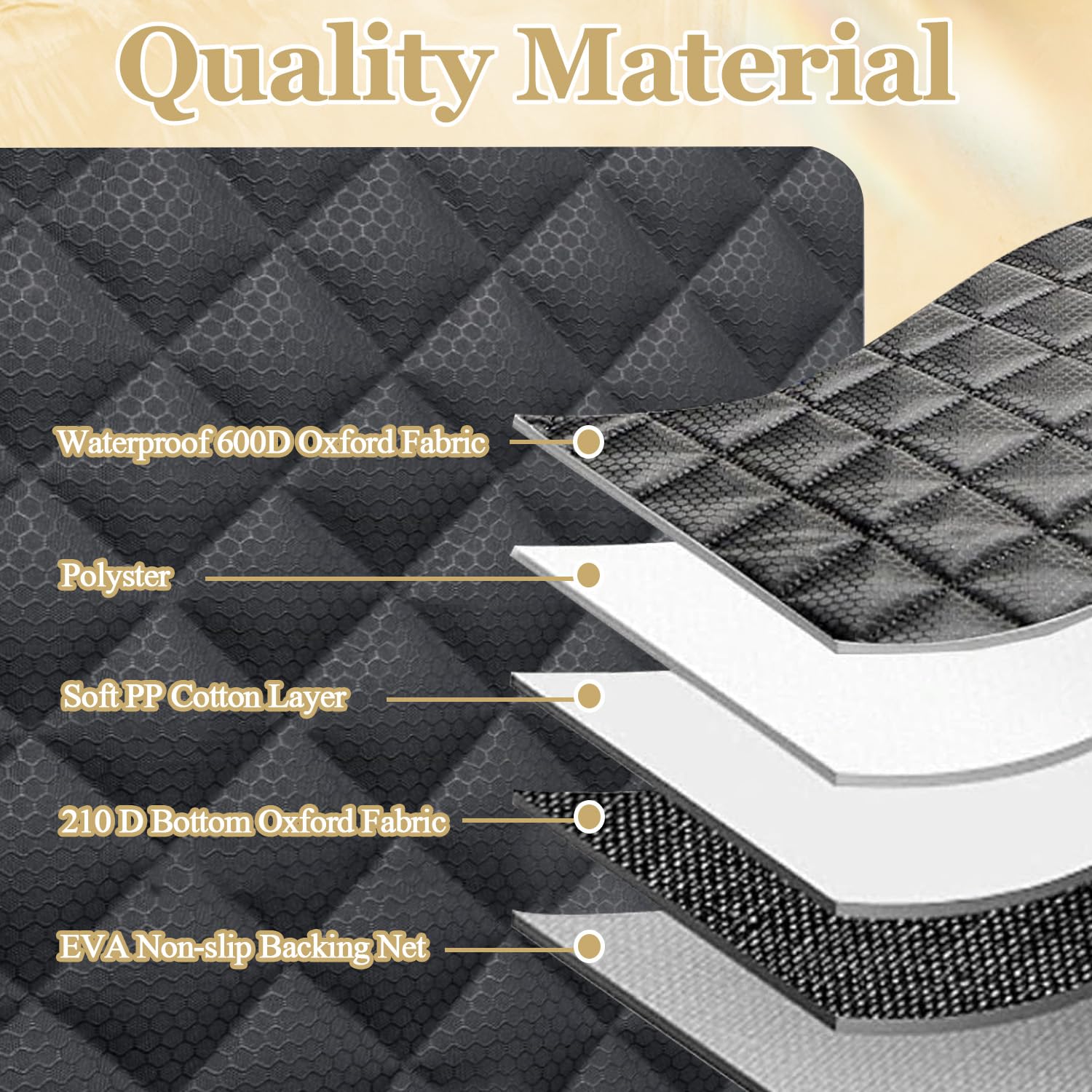 NYLSYT SUV Cargo Liner easy to clean—wipe, vacuum, or machine wash.