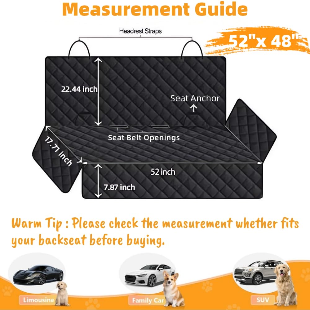 NYLSYT backseat cover converts to cargo liner or camping mat.