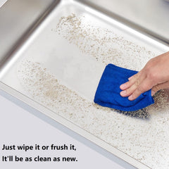 Nyutu stainless-litter-box-non-stick surface prevents waste from sticking during cleaning.