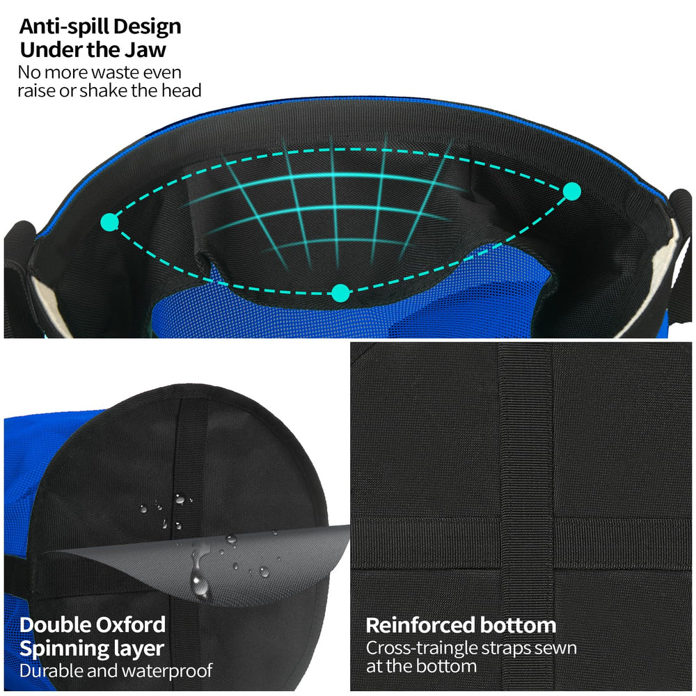 OAHELAKE breathable mesh horse feeder enables good air flow during meals