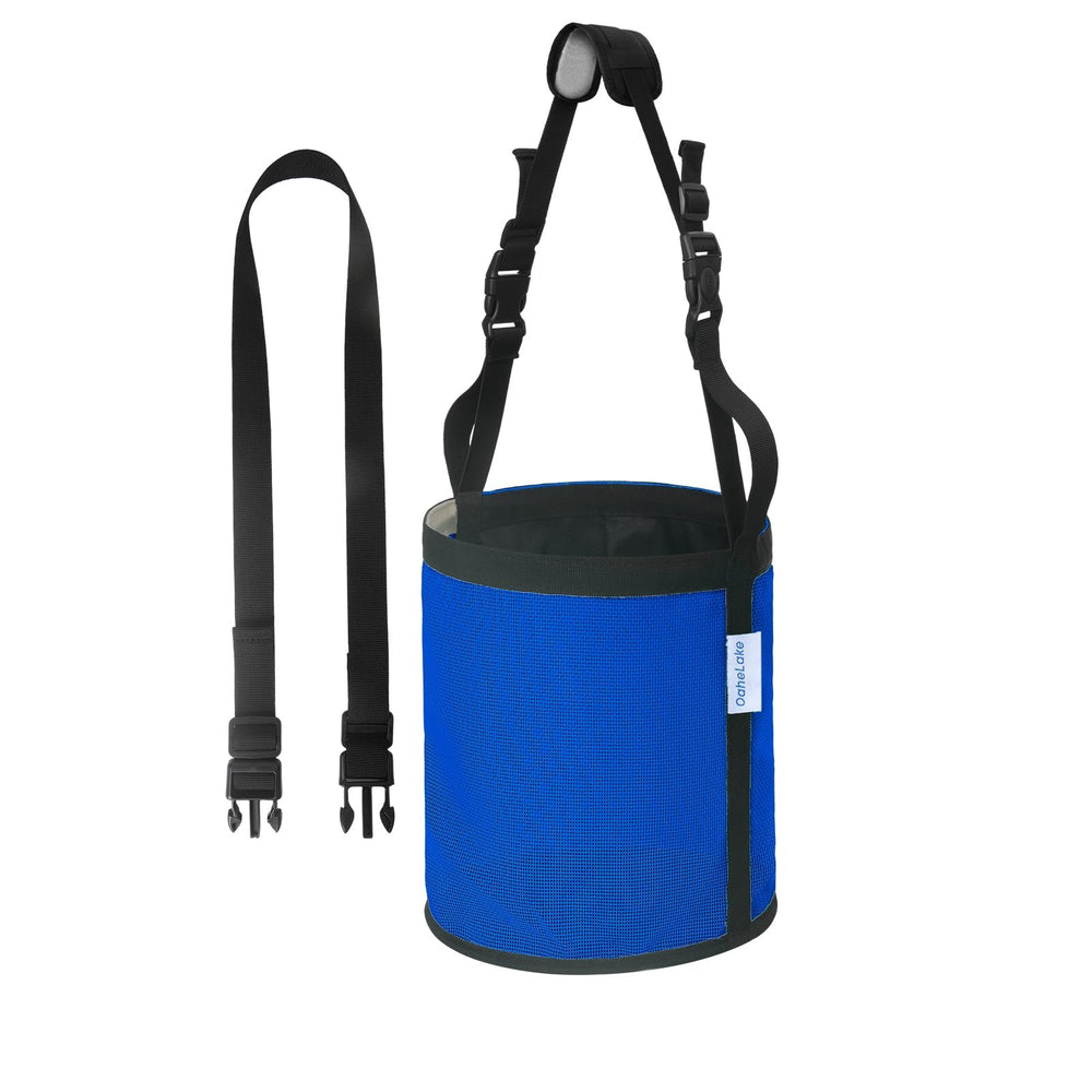 OAHELAKE feedbag side view shows adjustable straps for secure fit and easy handling