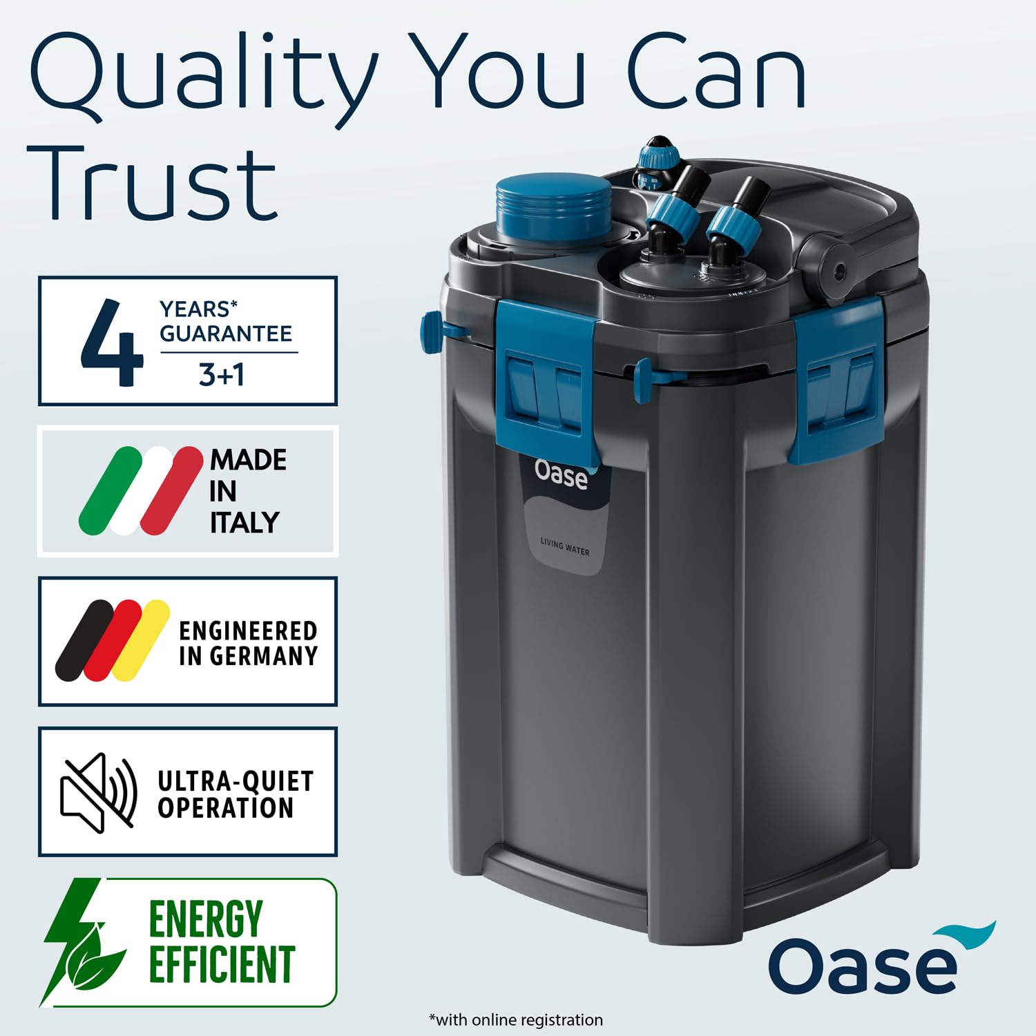 OASE BioMaster 2 Thermo 350 Hel-X biomedia visualizes advanced bio filtration