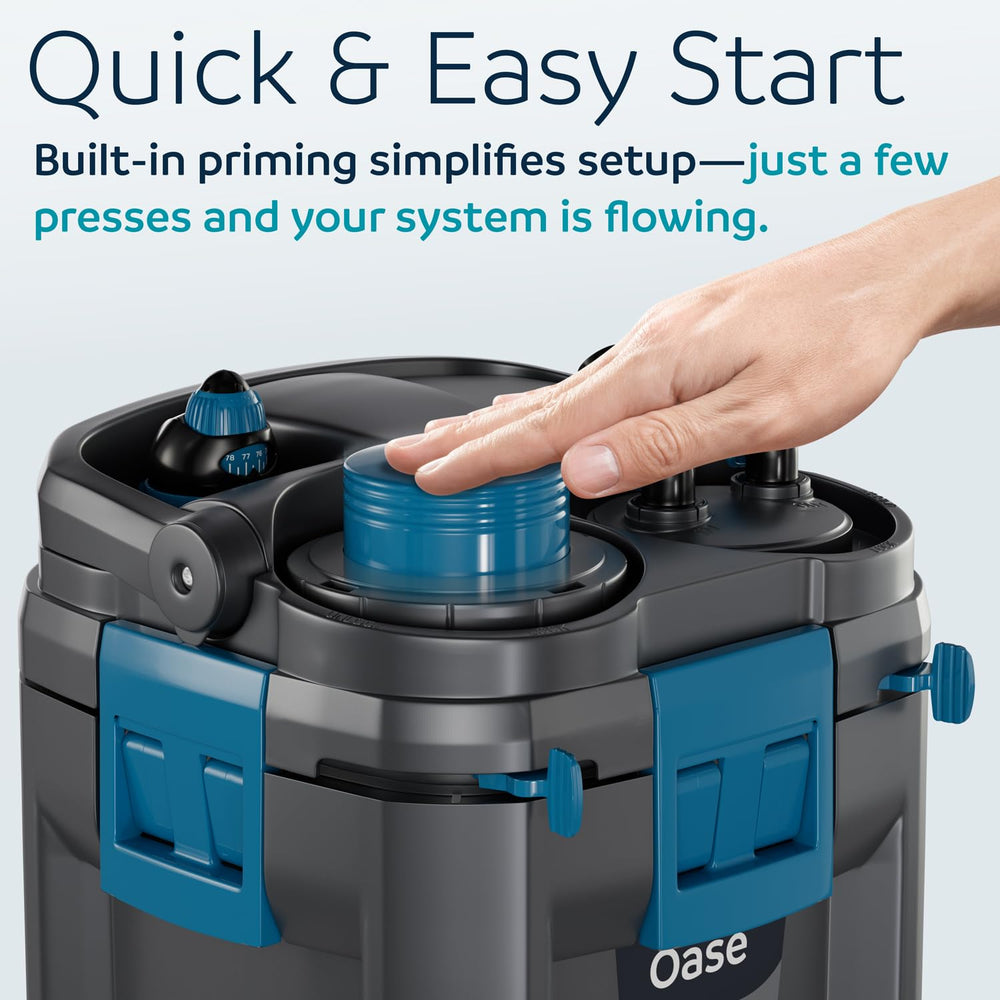 OASE BioMaster 2 Thermo aquastop and safety locks prevent leaks during service