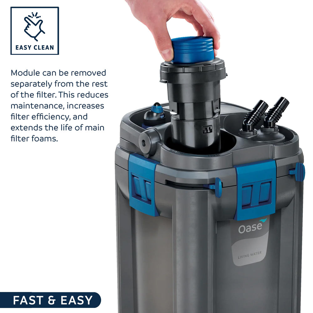 OASE Biomaster Thermo 600 HEL-X media maximizes beneficial bacteria surface area.