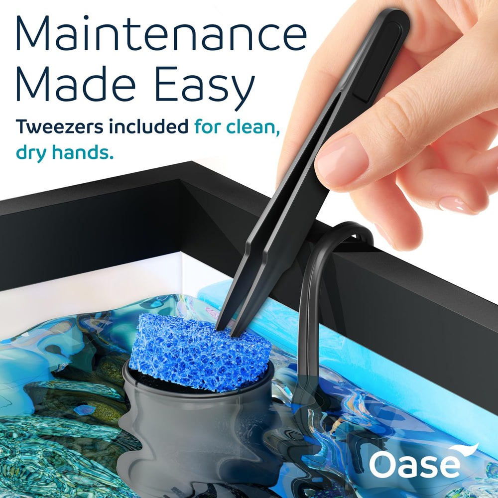 OASE CrystalSkim 350 collection basket protecting small shrimp and fish