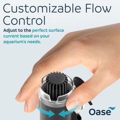 OASE CrystalSkim 350 floating ring adapting to water level for consistent cleaning