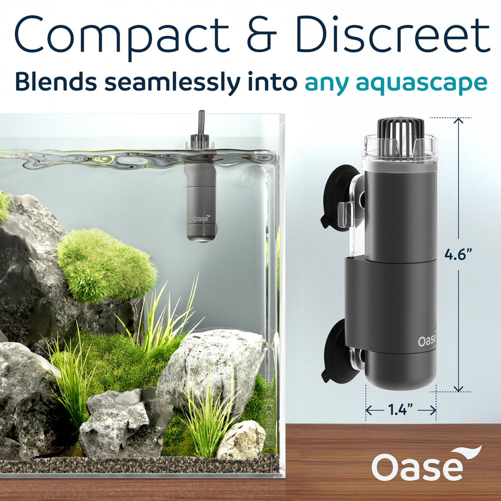 OASE CrystalSkim 350 installation closeup with suction cup mounting