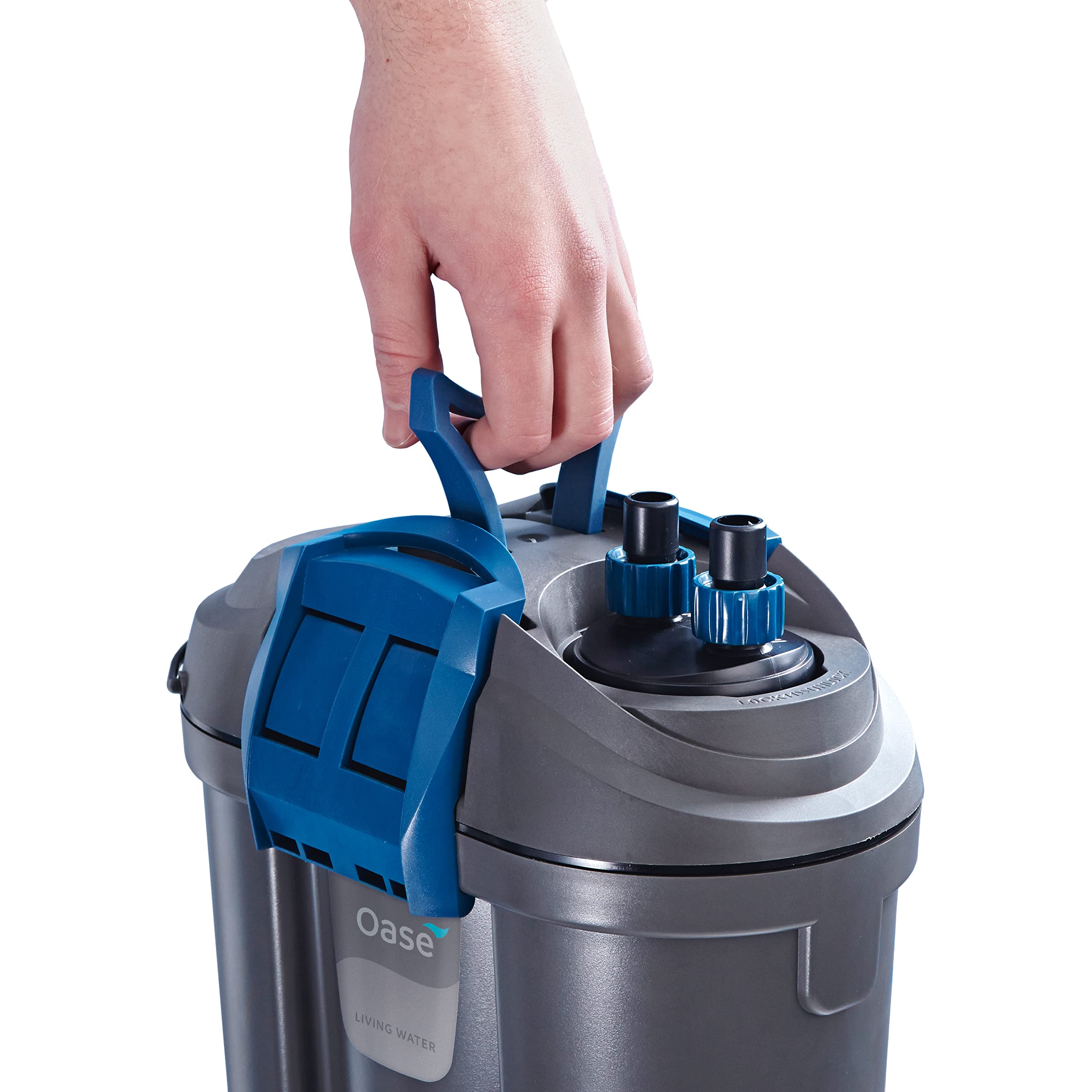 OASE FiltoSmart Thermo 200 fits discreetly under cabinets for hidden filtration.