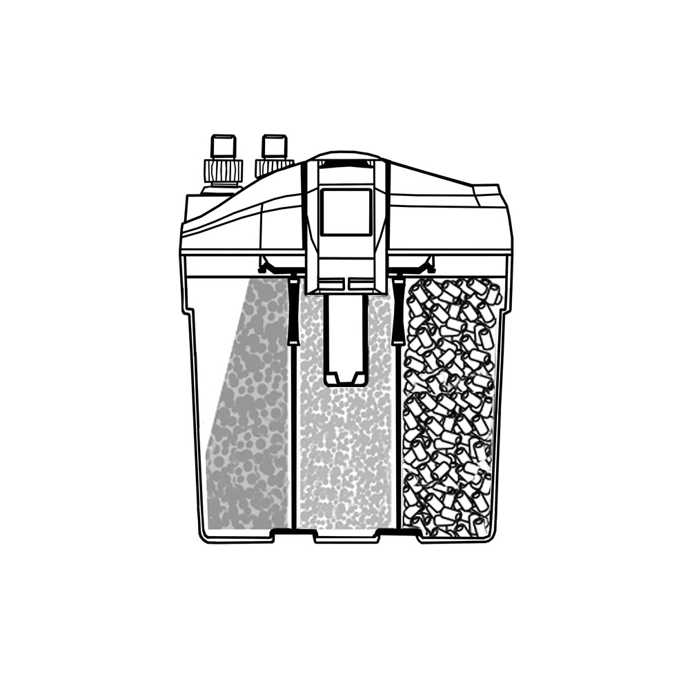 OASE Filtosmart 100 self-priming design for easy startup.