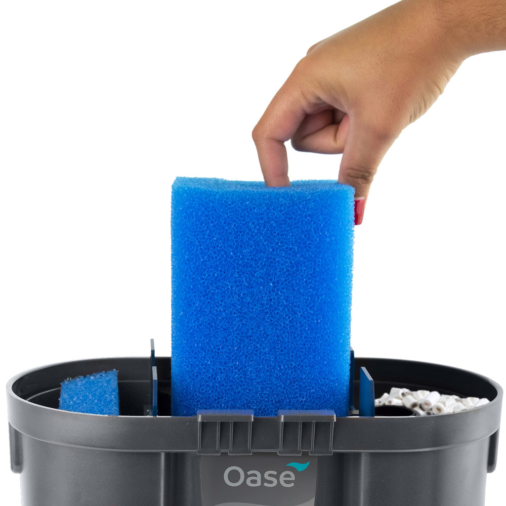 OASE Filtosmart 100 under-cabinet installation for discreet setup.