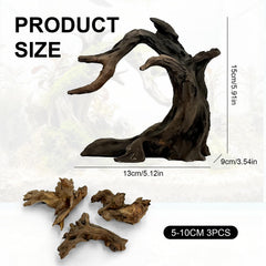 Obantrsz natural driftwood 2-4 inch pieces for authentic tank landscapes.