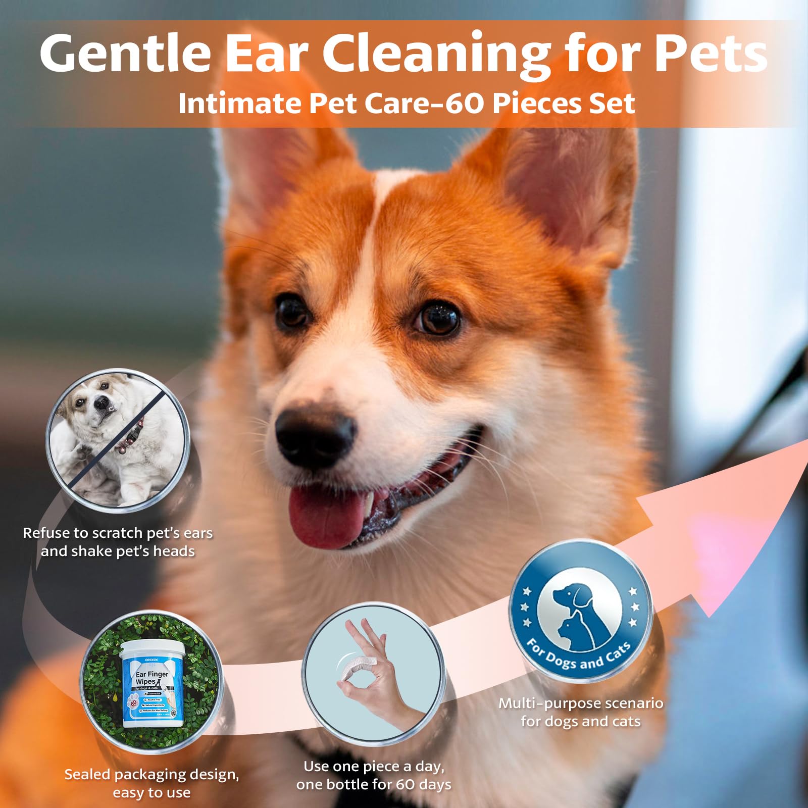 OBSEDE ear wipes demonstrate easy reach and control.