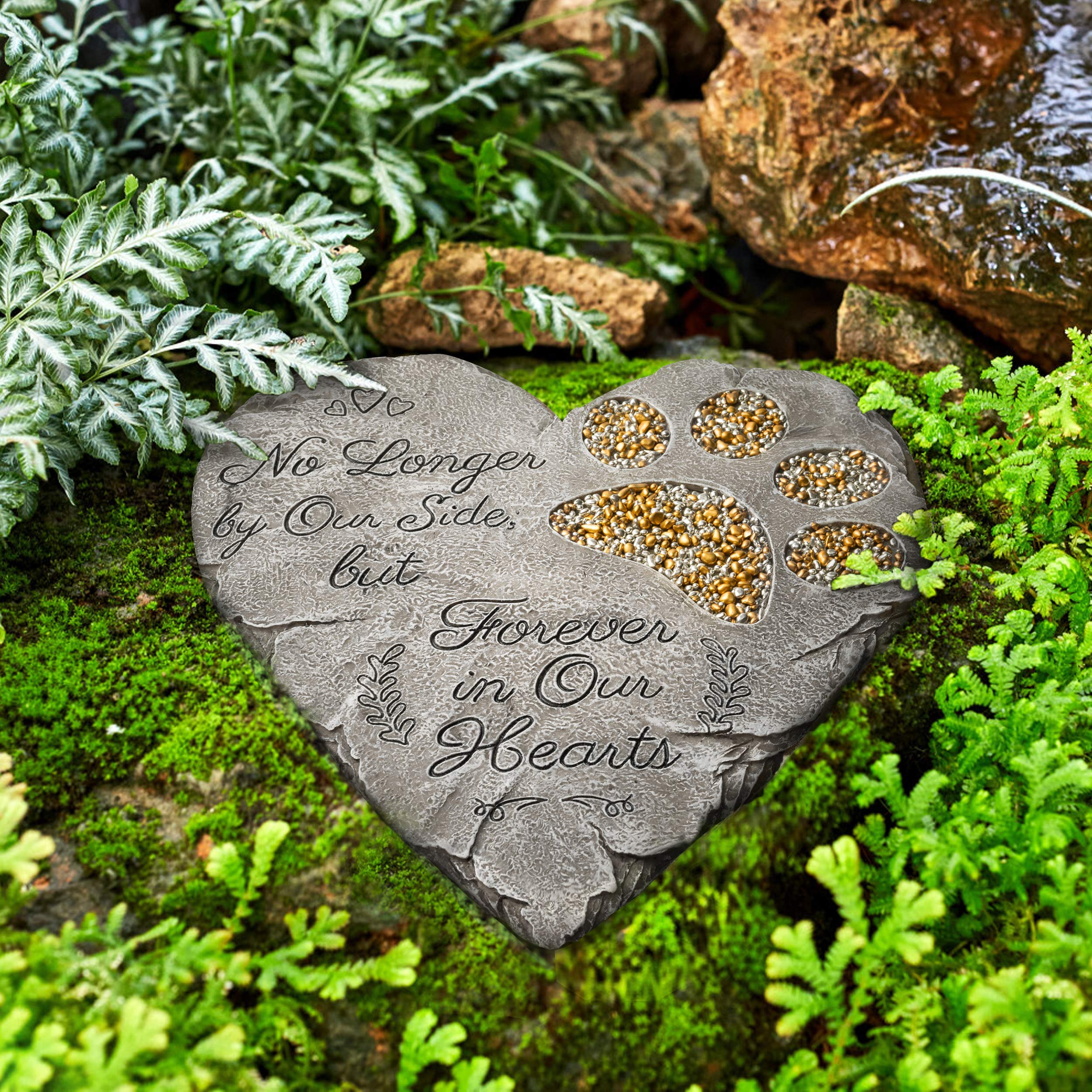 OBSI lightweight polyresin memorial stone easy garden placement