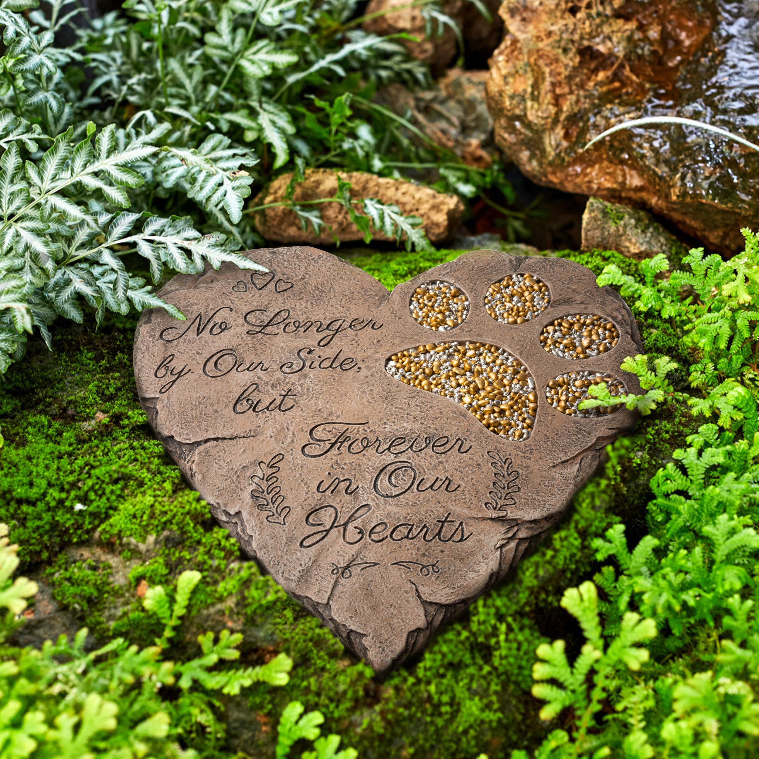 OBSI polyresin memorial-stone mimics real stone but remains lightweight and easy to place.