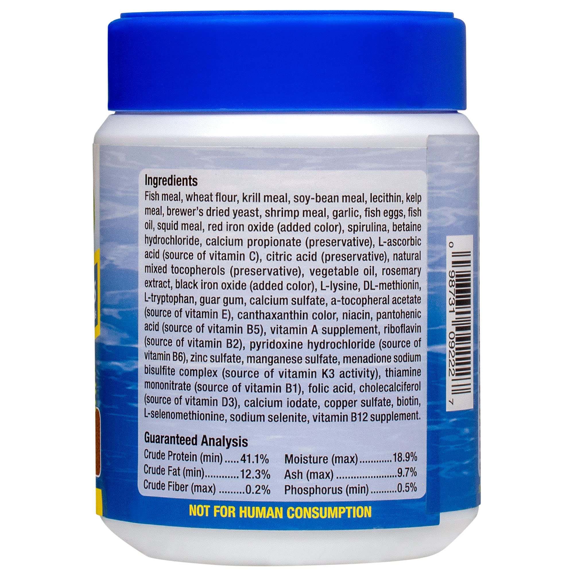 Ocean Nutrition guppy protein pellets 41.1% support healthy growth in small freshwater fry.
