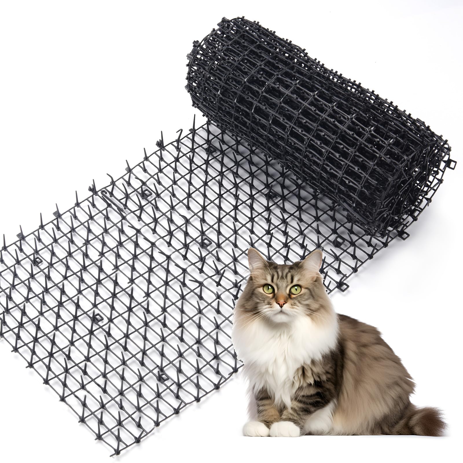 OceanPAX 6.5ft scat mat spikes setup for outdoor deterrence