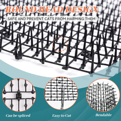OceanPAX cat deterrent installation along garden edge reduces digging