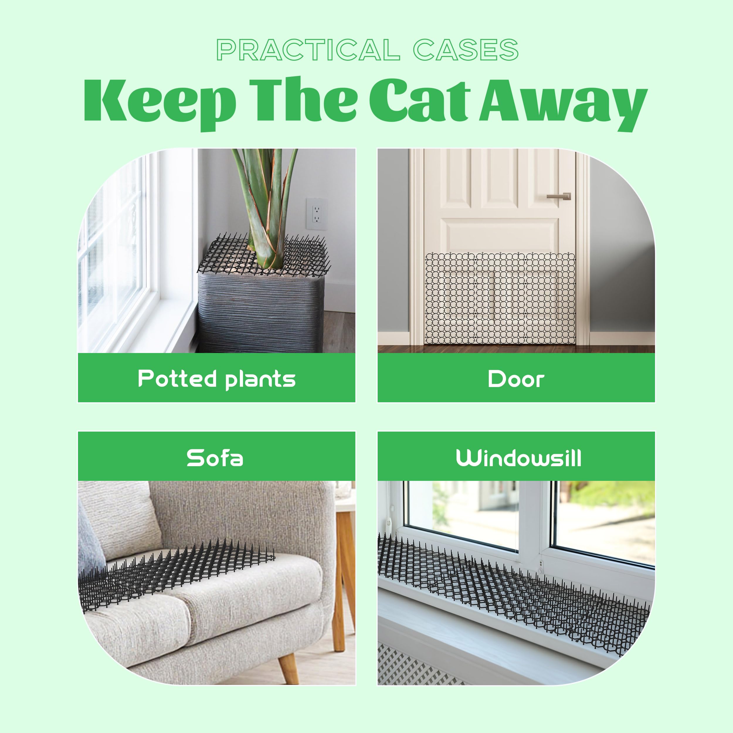 OCEANPAX cat deterrent mats 16-pack protect furniture and counters.