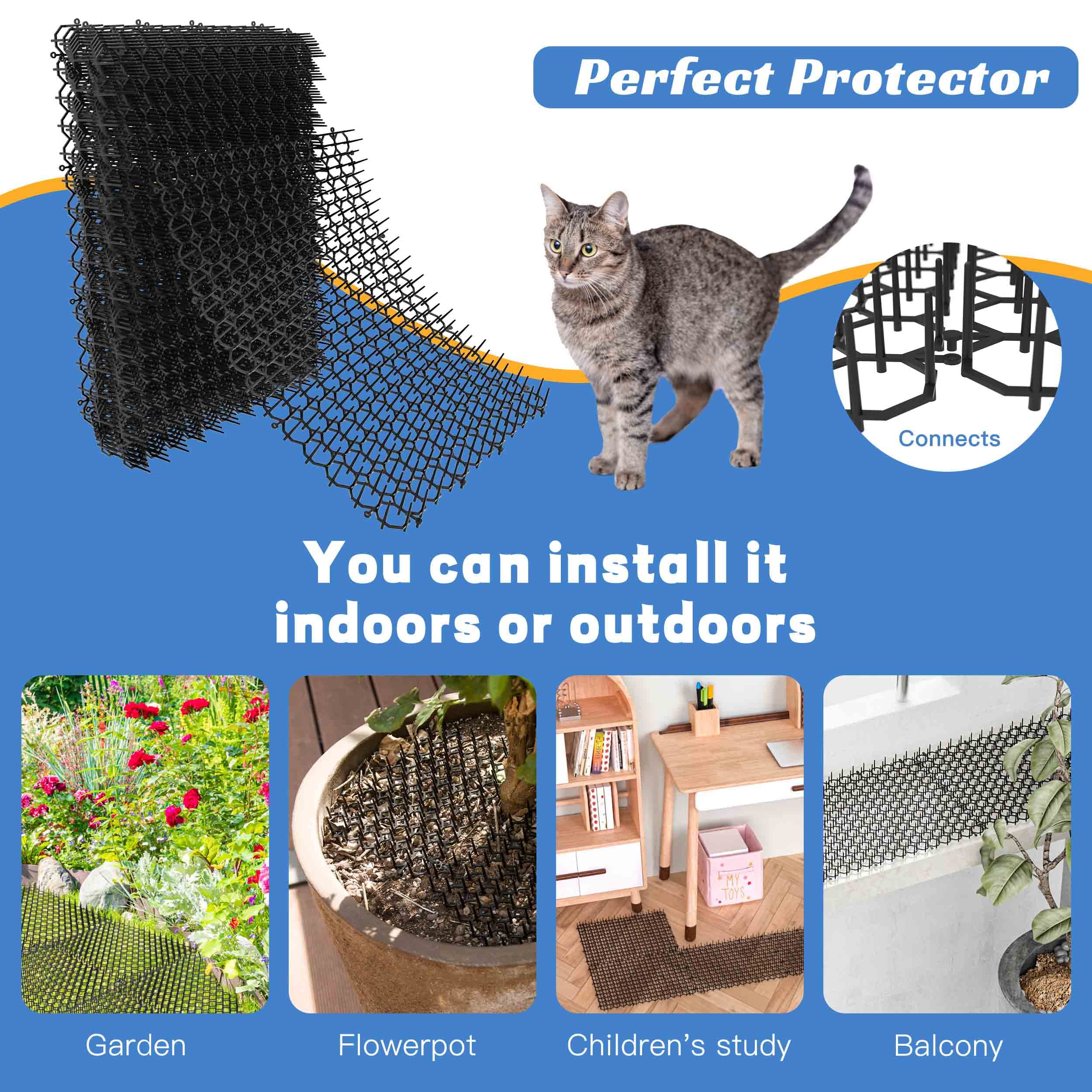 OceanPAX cat scat mat protecting indoor plants from curious paws