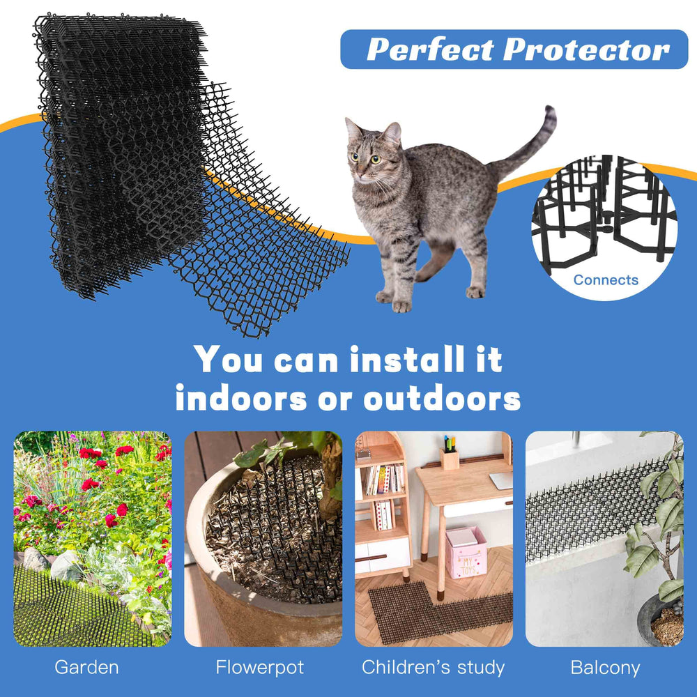 OceanPAX cat scat mat protecting indoor plants from curious paws