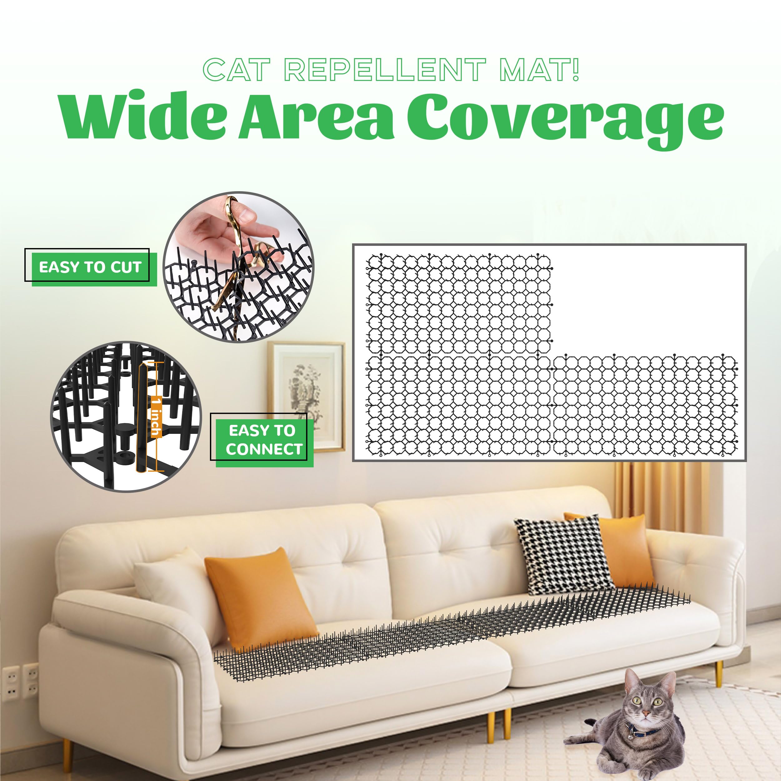 OCEANPAX scat mat easy-maintenance for quick cleaning after use.