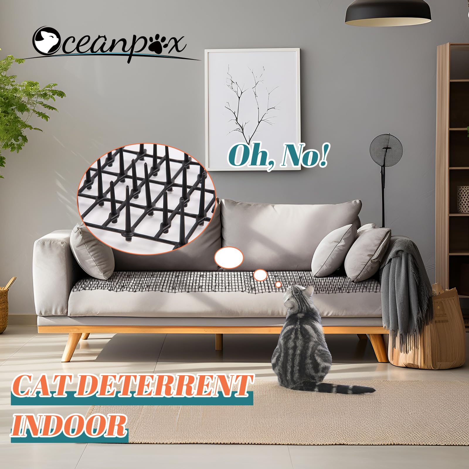 OceanPAX scat mat non-slip backing keeps mat secure