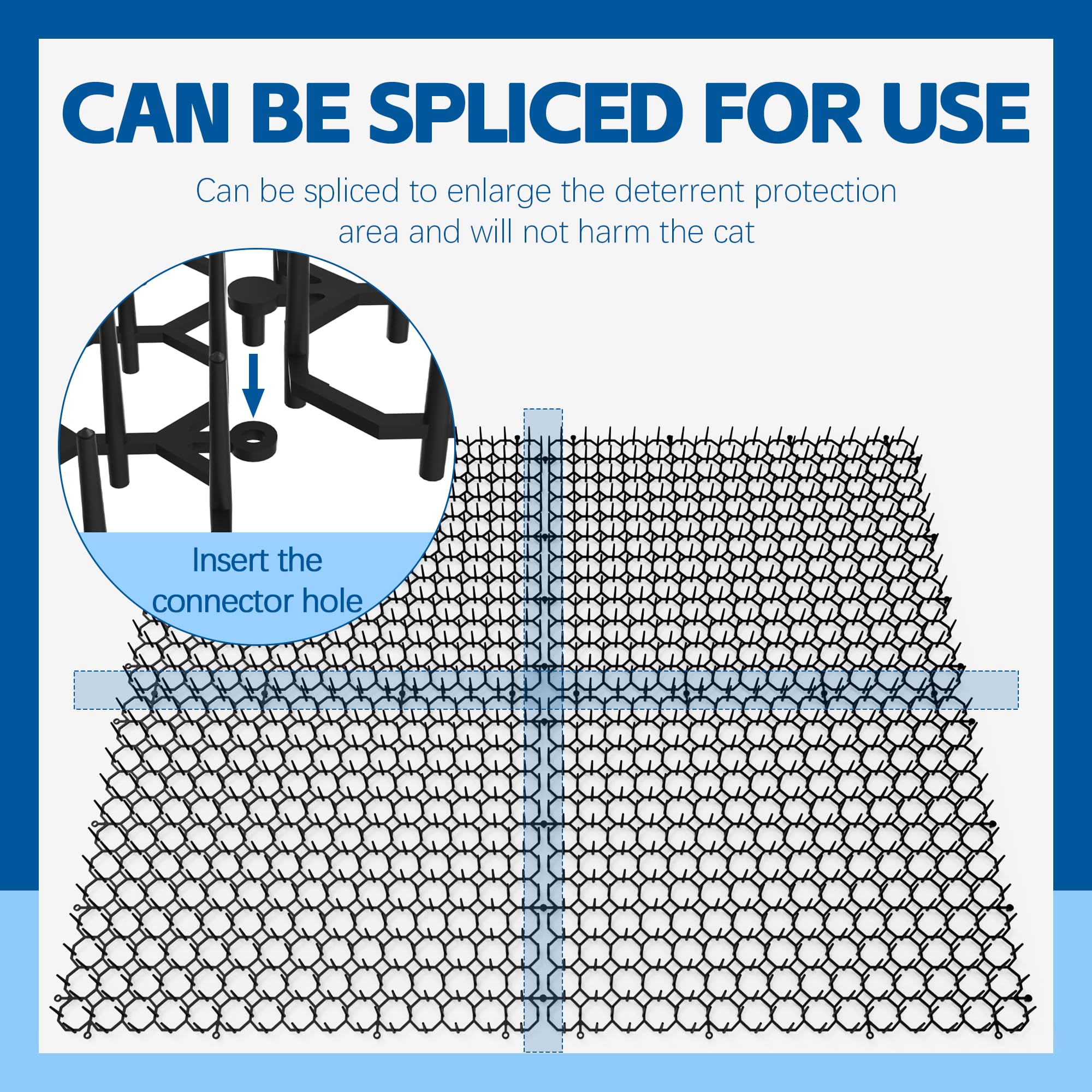 OceanPax scat mat spikes detail reveals deterrent design