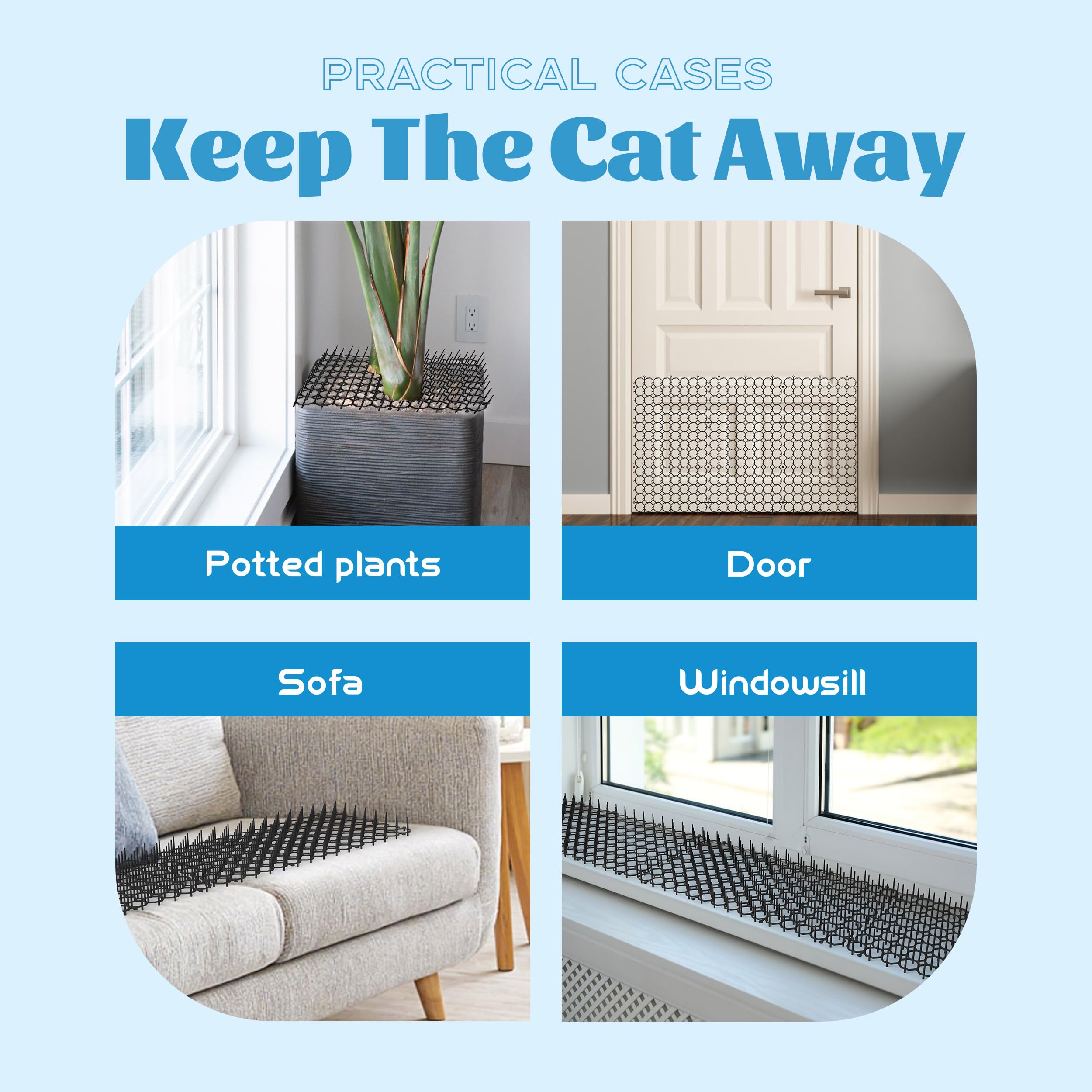 OceanPAX scat mat spikes highlight durable outdoor protection in garden