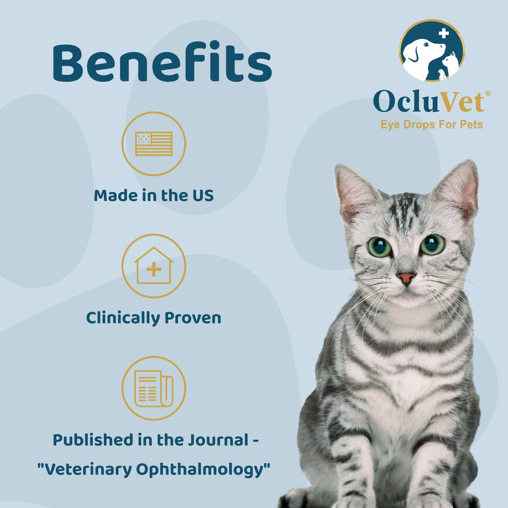 OcluVet clinical-study label emphasizing research-backed eye care.