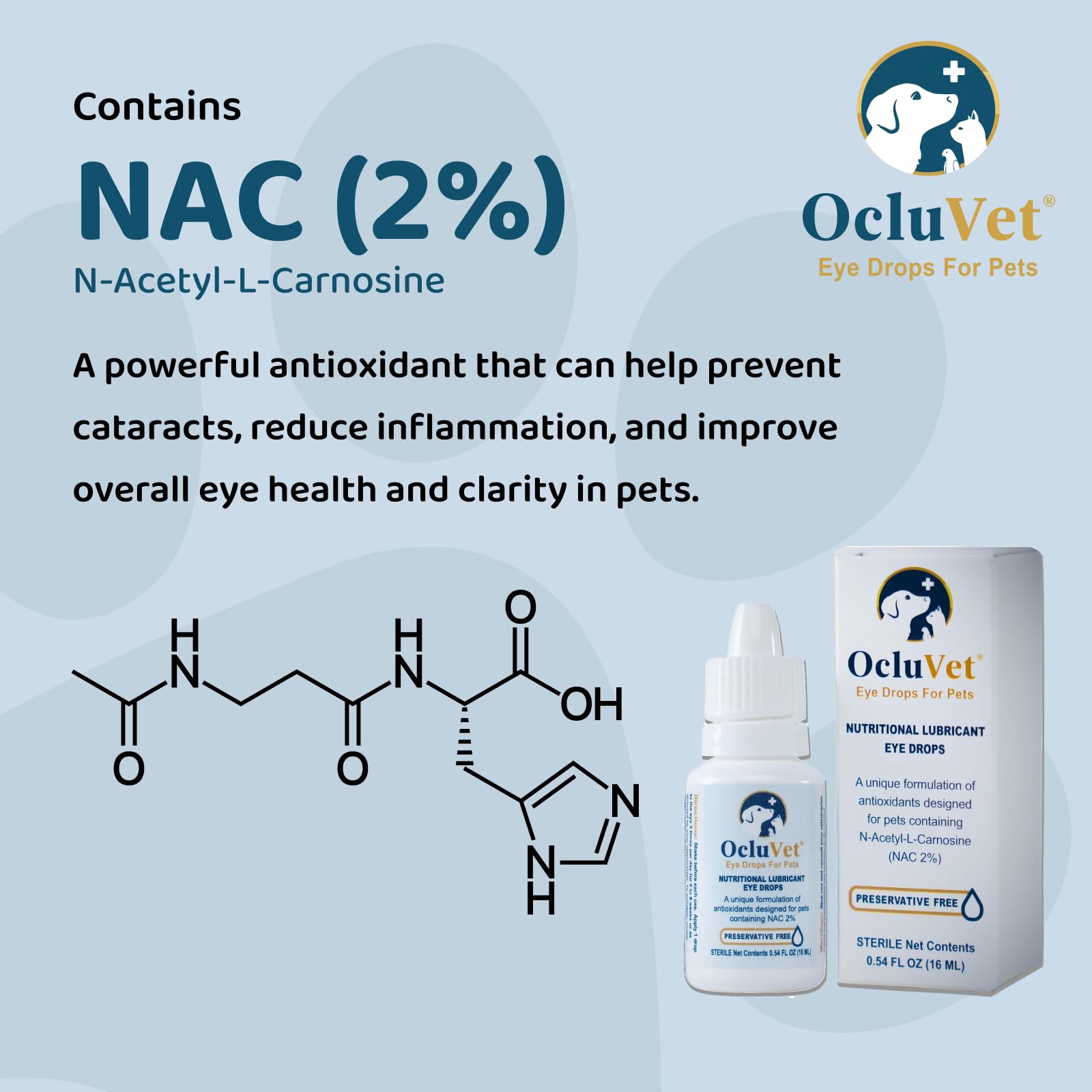 OcluVet eye drops application dropper for easy administration.