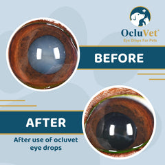 OcluVet USA-made emblem signaling quality pet eye care.