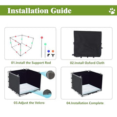 OCMML dog litter box extra-large tray fits pads securely for puppies.