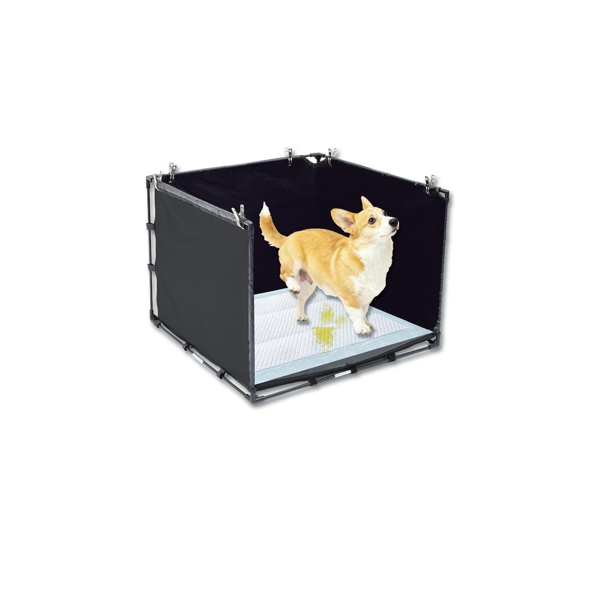 OCMML dog litter box indoor high walls prevent spills, ideal for apartment setups.