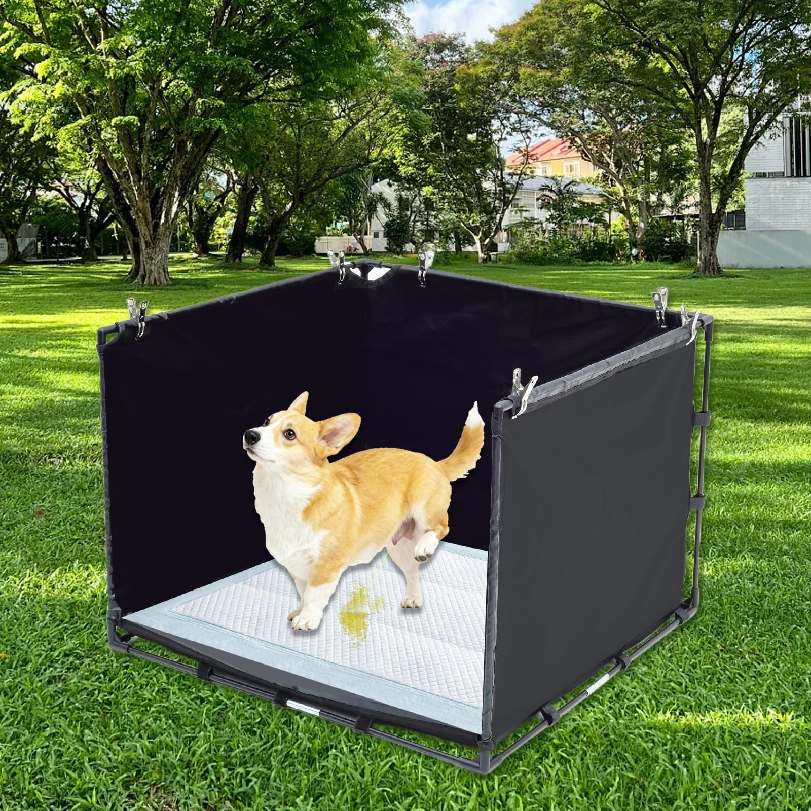 OCMML dog litter box versatile indoor/outdoor use for balconies and kennels.