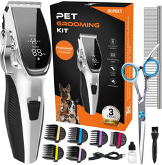 OCPEET dog grooming kit clipper close-up for quiet grooming