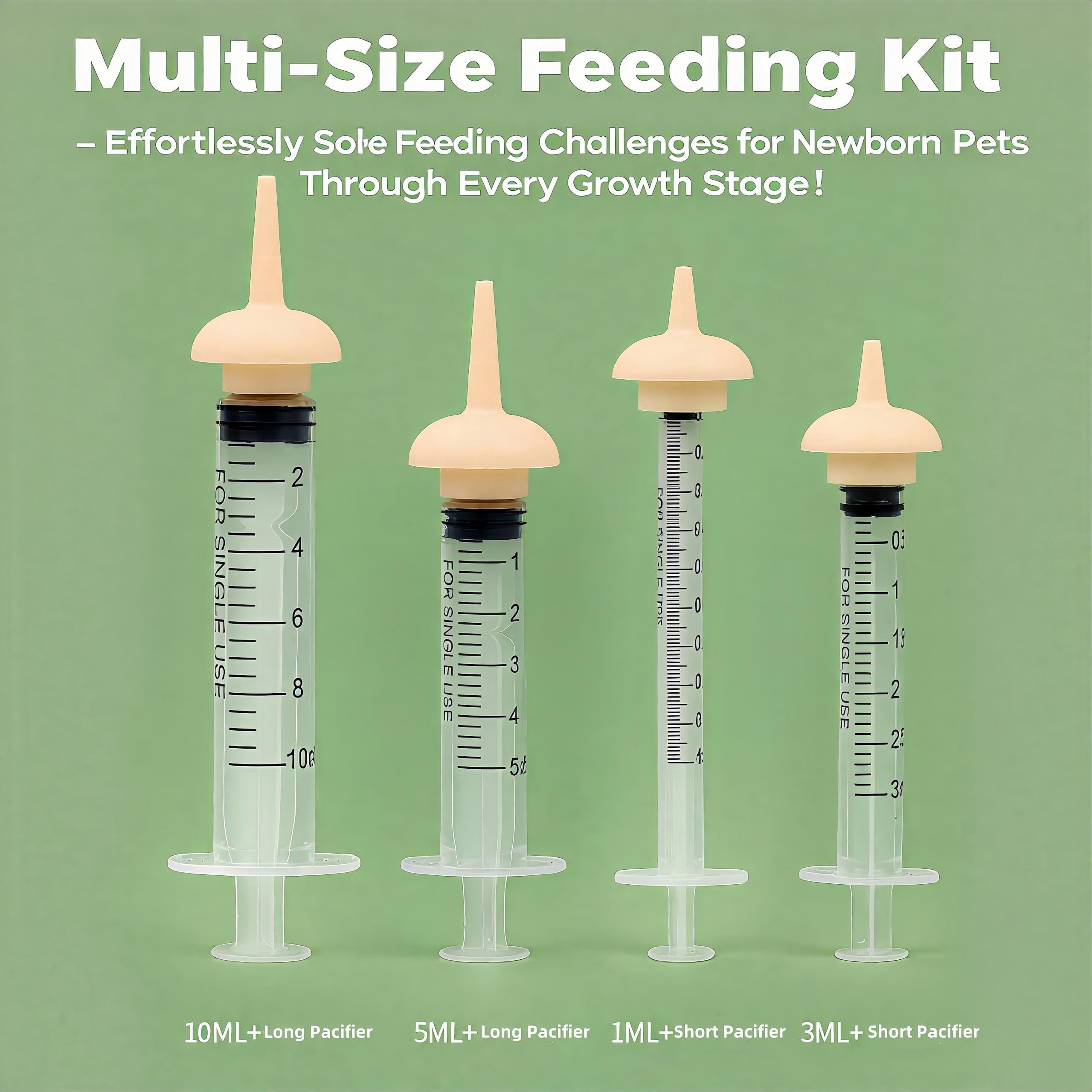 OCTKITE nursing nipples set enabling flexible newborn pet feeding.