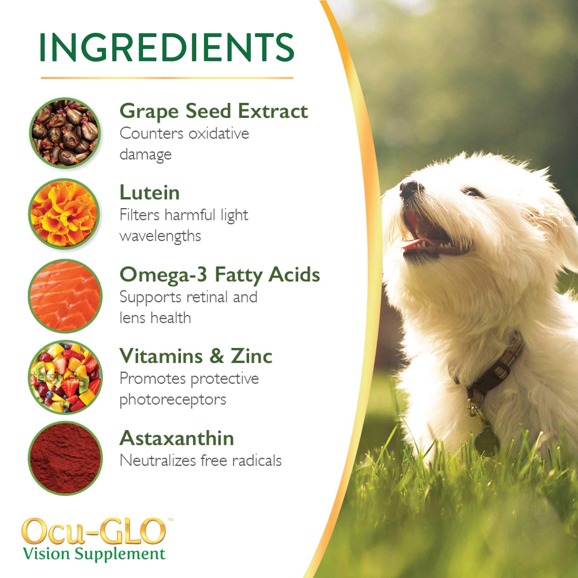Ocu-GLO PB Vision with astaxanthin offers antioxidant support for eye health.