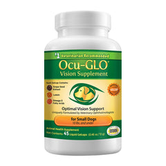 Ocu-GLO small dog vision bottle supports daily eye health