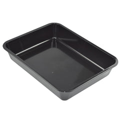 OMEM Reptile Drinking Tray in black – wide water dish for hydration and easy access