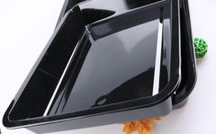 OMEM large black tray – open water dish for drinking and basking
