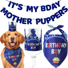 Odi Style dog birthday bandana in soft fabric for all-day comfort.